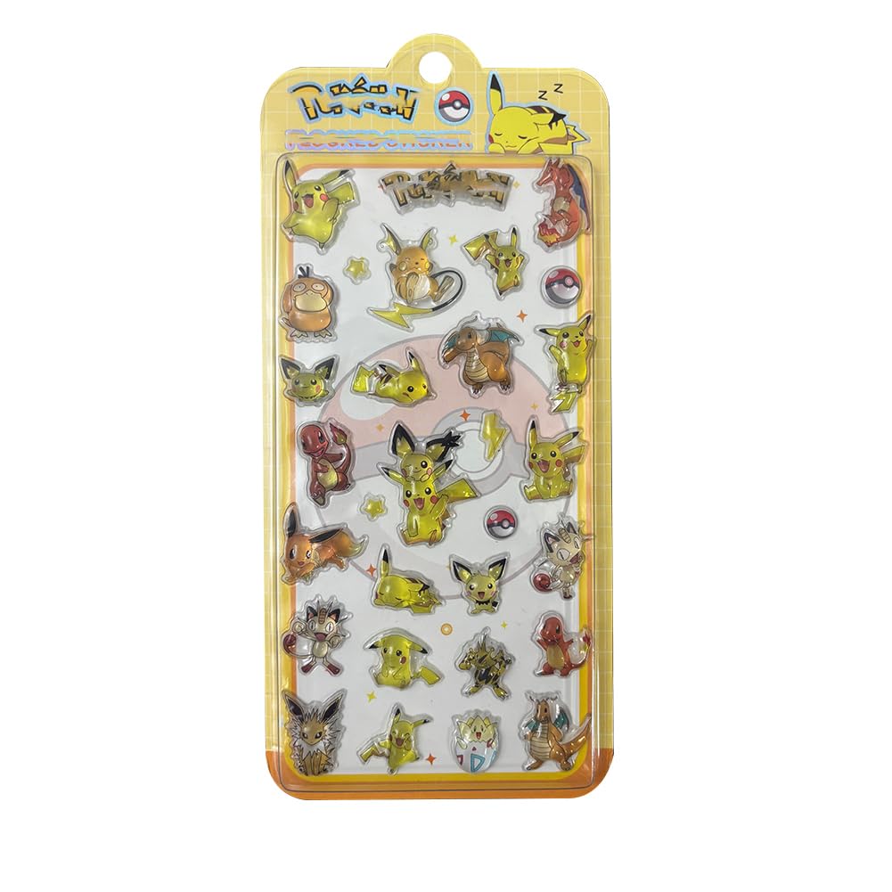 Amazon | [Farstyle] 3D立体ポケモンシール 4枚 レリーフシールセット